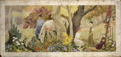 Wisconsin Wild Flowers--Spring (mural study, West Allis Post Office, Milwaukee, Wisconsin) by Frances Foy