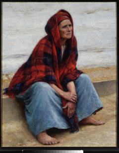 Woman, study for the painting “Peasant coffin” by Aleksander Gierymski