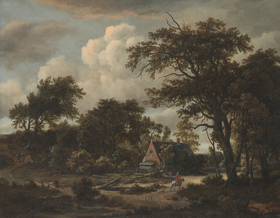 Wooded Landscape with Cottage and Horseman