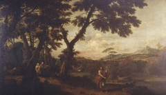 Wooded Landscape with the Meeting of Isaac and Rebecca