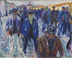 Workers on their Way Home by Edvard Munch