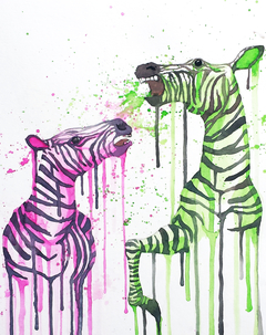 Zebra Fight by Yanin Ruibal Pavlovich