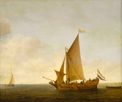 A Dutch Yacht from Zeeland by Simon de Vlieger
