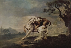 A lion attacking a horse by George Stubbs