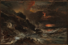 A Storm off the Normandy Coast by Eugène Isabey