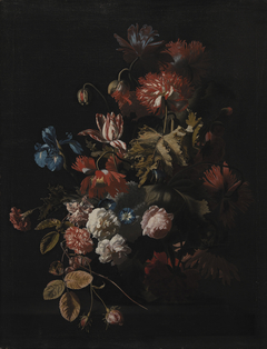 A Vase with Flowers by Simon Pietersz Verelst