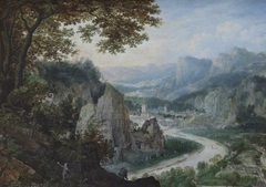 A View on the Meuse with Miners