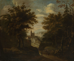 A Wooded Landscape by Attributed to Jan Loten