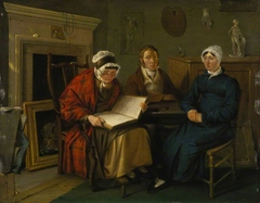 Alexander Carse, about 1770 - 1843. Artist (Self-portrait) (Probably Alexander Carse with his mother and sister) by Alexander Carse