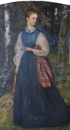 Alice Gertrude Waugh, Mrs Thomas Woolner (1845 - 1912) by Arthur Hughes