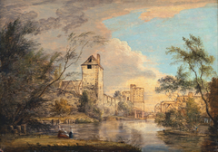 An Unfinished View of the West Gate, Canterbury by Paul Sandby