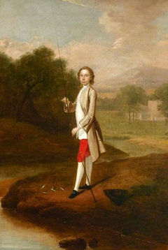 An Unknown Boy fishing, possibly Christopher Lethieullier (wrongly Called William Wallace Lethieullier) by Arthur Devis