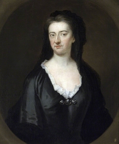 An Unknown Woman in Black, possibly Phoebe Bowater, Mrs William Vernon by John Vanderbank
