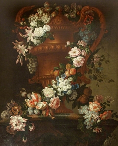 An Urn with a Garland of Flowers by Jean-Baptiste Monnoyer