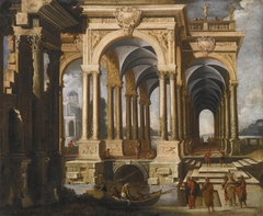 Architectural Capriccio with Christ and Disciples