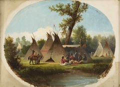 Assiniboin Encampment on the Upper Missouri by John Mix Stanley