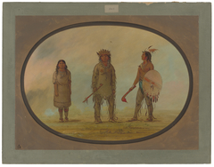 Athapasca Chief, His Wife, and a Warrior by George Catlin