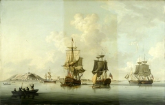 Attack on Goree, 29 December 1758: Ships at Anchor after the Action