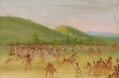 Ball-play of the Choctaw--Ball Down by George Catlin