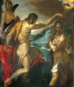 Baptism of Christ. by Bartholomeus Spranger