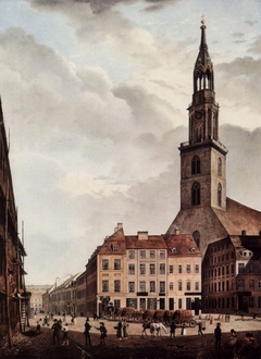 Berlin Neuer Markt mit Marienkirche by Johann Heinrich Hintze