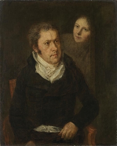 Bildnis Luigi Tambosi mit Tochter by Johann Georg Edlinger