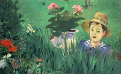 Boy in Flowers (Jacques Hoschedé) by Edouard Manet