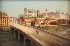 Brücke in Genf by Hubert Sattler