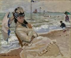 Camille on the Beach in Trouville