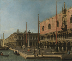 Capriccio of the Molo and the Doges's Palace by Canaletto