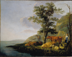 Cattle near a River by Anonymous