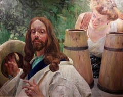 Christ and the Samaritan woman. by Jacek Malczewski