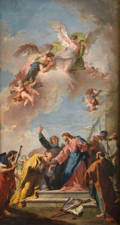 Christ Giving the Keys to Paradise to St. Peter by Giambattista Pittoni