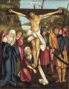 Christgartner Altar: Christus am Kreuz (abgespaltene Rückseite von WAF 926) by Hans Leonhard Schäufelein