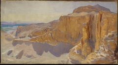 Cliffs at Deir el Bahri, Egypt by John Singer Sargent