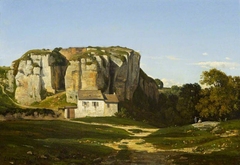 Cliffs Near Cremieu by Henri Harpignies