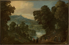 Countryside landscape with staffage