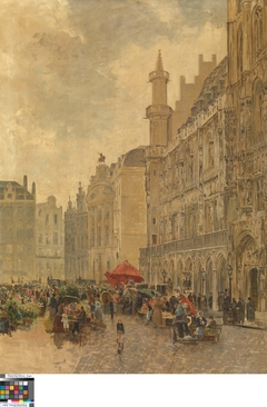 De Grote Markt in Brussel by Gustave Walckiers