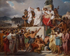 Death of Caesar by Joseph-Désiré Court