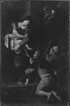 Die Madonna erscheint zwei Pilgern (Kopie nach) by Anonymous
