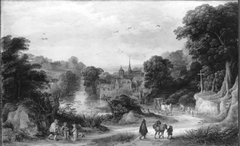 Dorflandschaft und Jan Brueghel d. Ä. (Umkreis) by Joos de Momper