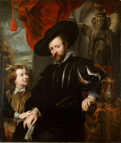 Double portrait of Rubens with his son Albert by Unknown Artist