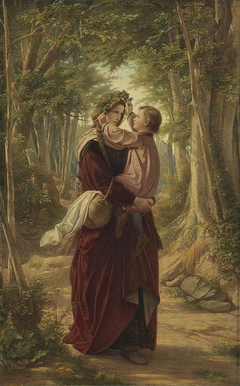 Eine Mutter mit ihrem Kind by Leopold Bode