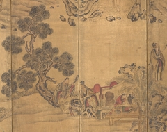 Elegant Gathering in the Western Garden by Anonymous