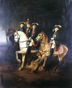 Equestrian Portrait of Emperor Paul I with his Sons and Joseph I, King of Hungary by Georg von Bothmann