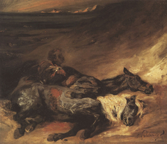 Evening after a battle by Eugène Delacroix