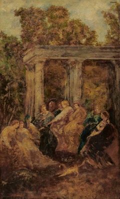 Fête Galante by Adolphe Joseph Thomas Monticelli