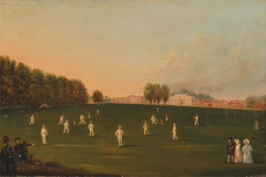 First Grand Match of Cricket Played by Members of the Royal Amateur Society on Hampton Court Green, August 3rd, 1836 by Anonymous