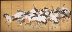 Flock of Cranes [right of a pair] by Ishida Yūtei