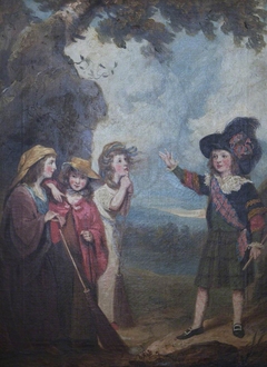 Four Children acting Macbeth and the Witches by John Westbrooke Chandler